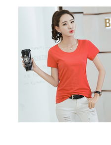 JW2018四季新款女装 纯色短袖T恤的时尚与实用之选